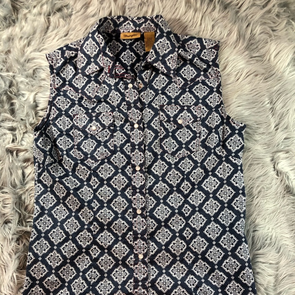 Wrangler Sleeveless Western Shirt